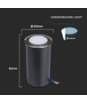 Spot encastrable 1W - LED, lumière 6400K, argent