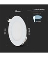 VT-6126 Panneau LED Premium 6W - 4000K, Rond