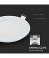 Dalle LED encastrable 6W Ø12cm - Découpe : Ø11 cm, Dimensions : Ø12 cm, bord blanc, source incluse