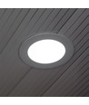 Panneau LED encastrable 12W Ø17cm - 6400K, Coupe : Ø15,5 cm, Dim : Ø17 cm, bord blanc, flicker free