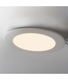 Panneau LED encastrable 12W Ø17cm - 6400K, Coupe : Ø15,5 cm, Dim : Ø17 cm, bord blanc, flicker free