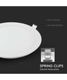 Panneau LED encastrable 12W Ø17cm - 6400K, Coupe : Ø15,5 cm, Dim : Ø17 cm, bord blanc, flicker free