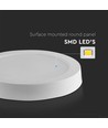 Plafonnier LED 24W Ø28,8cm - 110lm/W, rond, bord blanc, backlit, source lumineuse incl.