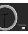 Anneau lumineux LED 10W - 10 pouces, avec support de table, 3200K-5500K