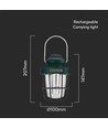 Lanterne de camping LED rechargeable, 5W - IP44, dimmable, CCT réglable, USB-C