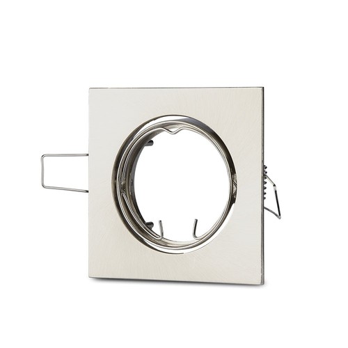 Lampe GU10 - carrée, nickel satiné