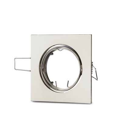 Lampe GU10 - carrée, nickel satiné