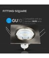 Lampe GU10 - carrée, nickel satiné