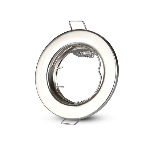 Lot de 2 kits downlight GU10 - Rond, nickel satiné, perçage : Ø6,5 cm, dimensions : Ø8 cm