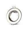 Lot de 2 kits downlight GU10 - Rond, nickel satiné, perçage : Ø6,5 cm, dimensions : Ø8 cm
