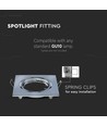 Lot de 2 spots encastrables GU10 - Chrome, carré, perçage : 70x70 mm, dim : 82x82 mm, max 35W