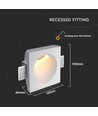 Spot encastrable en plâtre GU10 - Rond/Carré, blanc, IP20 intérieur, sans source lumineuse