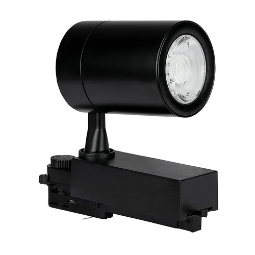 Spot sur rail triphasé 35W - 24 degrés, 4000K, noir, COB LED, IP20