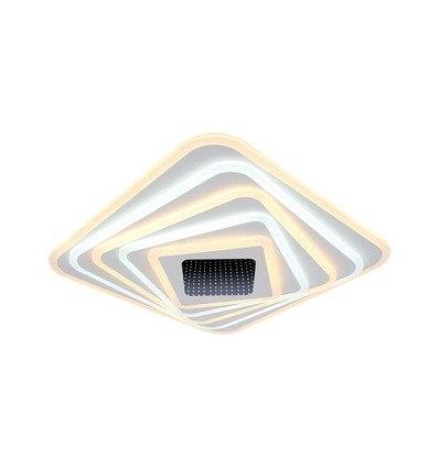 Plafonnier LED Smart 150W avec effet 3D - 50x50cm, CCT, dimmable, télécommande incluse