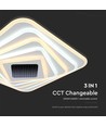 Plafonnier LED Smart 150W avec effet 3D - 50x50cm, CCT, dimmable, télécommande incluse