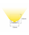10m AnyCut Neon Flex 10x10 LED Blanc Neutre - 10W/m, 24V, Sans distance de coupe