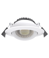 Spot encastrable 7W RA96, DimToWarm+CCT, Dimmable - Trou: Ø6,8 cm, Dim: Ø8,3 cm, Bord blanc