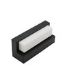 Applique murale solaire CCT - IP54, 3 couleurs de lumière, noir, carrée, capteur crépusculaire