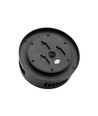 Applique solaire - IP54, ronde, noire, rotative, capteur crépusculaire
