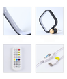 Lampe RGBIC carrée - 15x15cm, Bluetooth, 5V USB