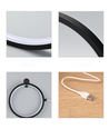 Lampe Circulaire Slim RGBIC - Blanc, Ø30cm, Bluetooth, USB 5V