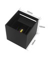 LEDlife RGB+CCT CUBIC 6W applique murale - Tuya Smart, noir, carré, haut/bas, réglable, intérieur / extérieur, IP65
