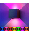 LEDlife RGB+CCT CUBIC 6W applique murale - Tuya Smart, noir, carré, haut/bas, réglable, intérieur / extérieur, IP65