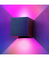 LEDlife RGB+CCT CUBIC 6W applique murale - Tuya Smart, noir, carré, haut/bas, réglable, intérieur / extérieur, IP65