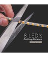 5m 10W/m LED strip - 24V, 128 LED par mètre, 4000K, IP20, SMD2835