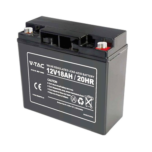 Batterie au plomb 12V / 18Ah - 180x77x167mm, borne M5, boîtier ABS