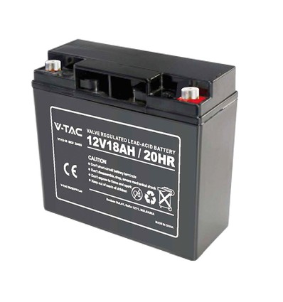 Batterie au plomb 12V / 18Ah - 180x77x167mm, borne M5, boîtier ABS