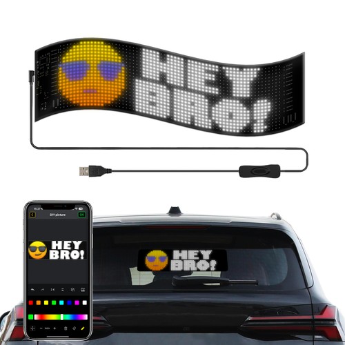1x Panneau matrice de pixels 32x96 - Bluetooth, 5V USB