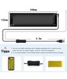 1x Panneau matrice de pixels 32x128 - Bluetooth, 5V USB