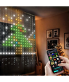 Rideau lumineux RGBIC 2x2 mètres - Motifs et texte programmables