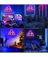 Gamer néon enseigne avec lumière LED - Grand modèle 39x33 cm, parfait pour salle de jeux