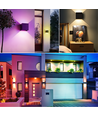 Applique murale 6W CUBIC - IP65, RGB+CCT, Zigbee, noir, carrée, haut/bas, réglable, intérieur / extérieur, avec source lumineuse