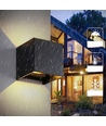 Applique murale 6W CUBIC - IP65, RGB+CCT, Zigbee, noir, carrée, haut/bas, réglable, intérieur / extérieur, avec source lumineuse