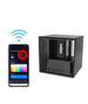 LEDlife RGB+CCT CUBIC 6W applique murale - Tuya Smart, noir, carré, haut/bas, réglable, intérieur / extérieur, IP65