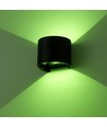 Applique murale 6W - IP65, Ronde, RGB + CCT Tuya, Noir, Haut/bas, Ajustable, Intérieur / extérieur, Source lumineuse incluse