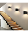 Applique murale 6W - IP65, Ronde, RGB + CCT Tuya, Noir, Haut/bas, Ajustable, Intérieur / extérieur, Source lumineuse incluse