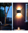 Applique murale 6W - IP65, Ronde, RGB + CCT Tuya, Noir, Haut/bas, Ajustable, Intérieur / extérieur, Source lumineuse incluse