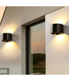 Applique murale 6W - IP65, Ronde, RGB + CCT Tuya, Noir, Haut/bas, Ajustable, Intérieur / extérieur, Source lumineuse incluse