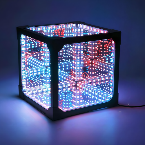 Cube infini 10x10 RGBIC - Effet 3D, télécommande, USB