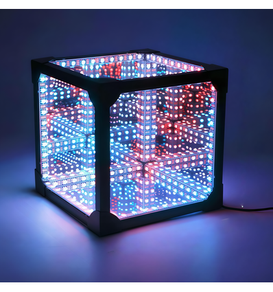 Cube infini 15x15 RGBIC - Effet 3D, télécommande, USB