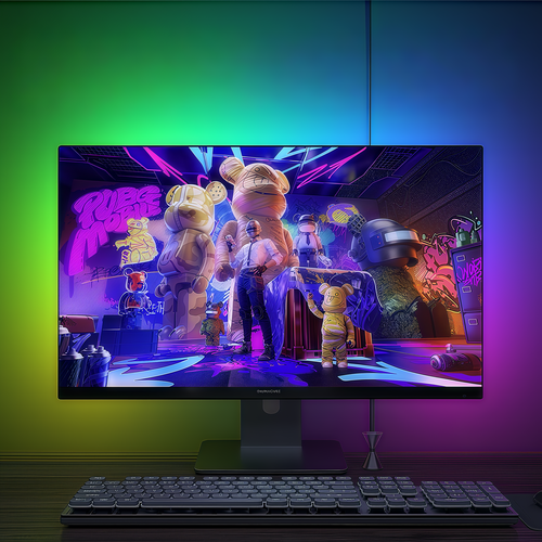 Ruban LED PC Sync pour écran 27" 4 côtés - RGBIC, USB, 60 LED/m