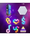 Lot de 6 Appliques Murales Hexagonales RGBIC - Lampe Murale, RGBIC