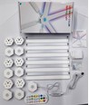 Kit complet Hexa-Light RGBIC - 9 barres lumineuses, montage mural, application Bluetooth, USB, noir