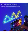 Kit complet Hexa-Light RGBIC - 9 barres lumineuses, montage mural, application Bluetooth, USB, noir