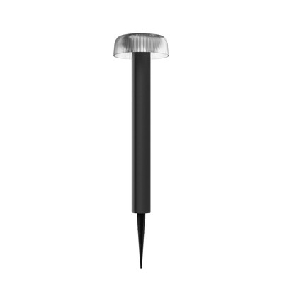 Lampe solaire de jardin 2,5W avec piquet - dimmable 3 niveaux, USB-C, IP44 extérieur, noir