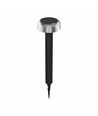 Lampe solaire de jardin 2,5W avec piquet - dimmable 3 niveaux, USB-C, IP44 extérieur, noir